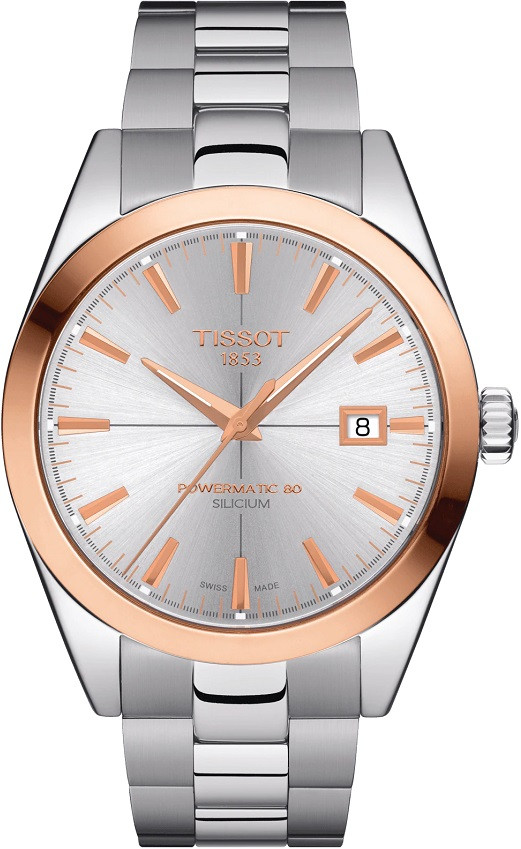 Наручные часы TISSOT Gentleman Powermatic 80 Silicium Solid 18k Gold Bezel T927.407.41.031.00