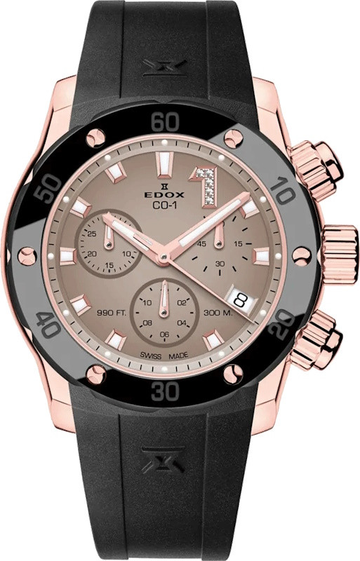 Наручний годинник EDOX CO-1 Chronolady 10255 37RCA BRDR
