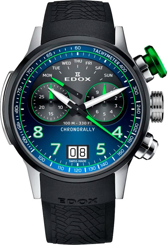 Наручний годинник EDOX Chronorally Chronograph 45 38003 TINV BUNV