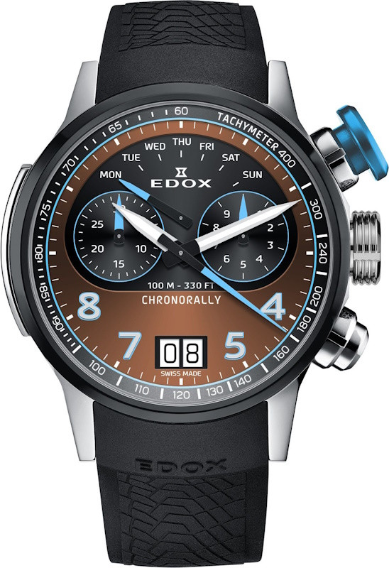 Наручний годинник EDOX Chronorally Chronograph 45 38003 TINBU BRNBU