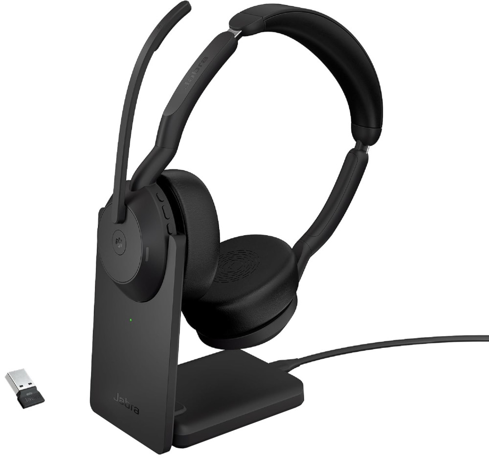 Наушники Jabra Evolve2 55 Link380a MS Stereo with Charging Stand