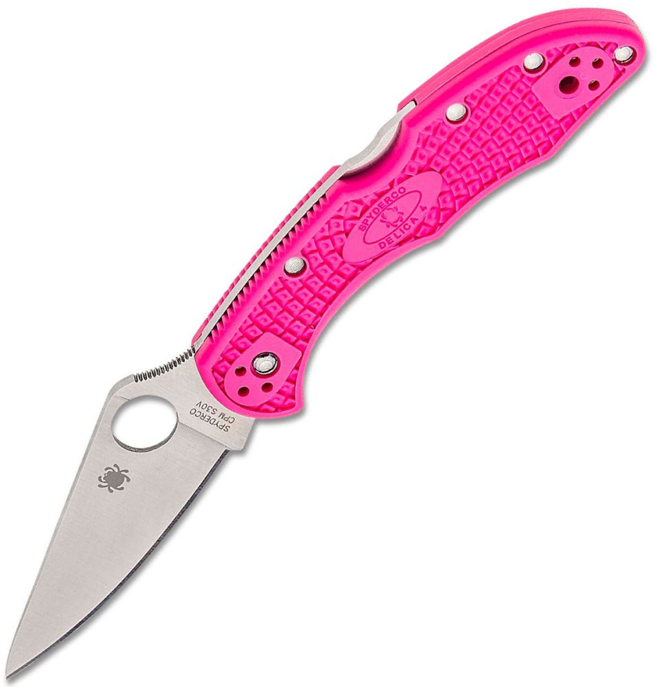 Похідний ніж Spyderco Delica 4 FRN Pink
