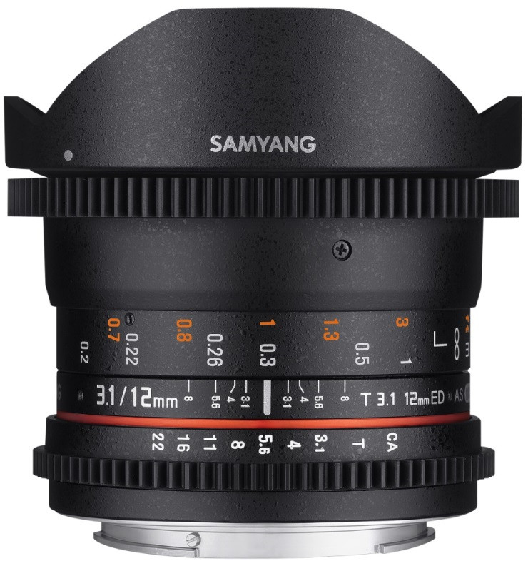 Объектив Samyang 12mm T3.1 VDSLR ED AS NCS Fish-eye