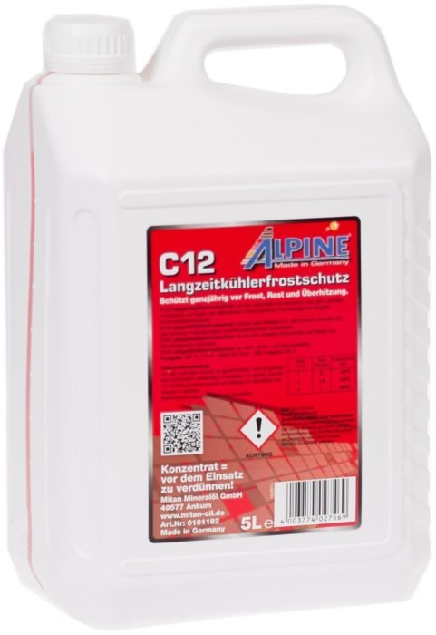 Охлаждающая жидкость Alpine Kuhlerfrostschutz C12 Ready Mix Red 5 л