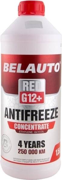 Охолоджувальна рідина Belauto Red G12 Concentrate 1.5L 1.5 л (AF1315)