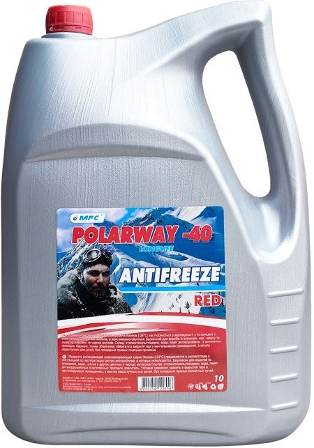 Охолоджувальна рідина MFK Polarway -40 Red 10L 10 л (148478)