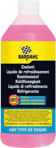 Охлаждающая жидкость Bardahl Liquide De Refroidissement Rouge -35 G12 1 л