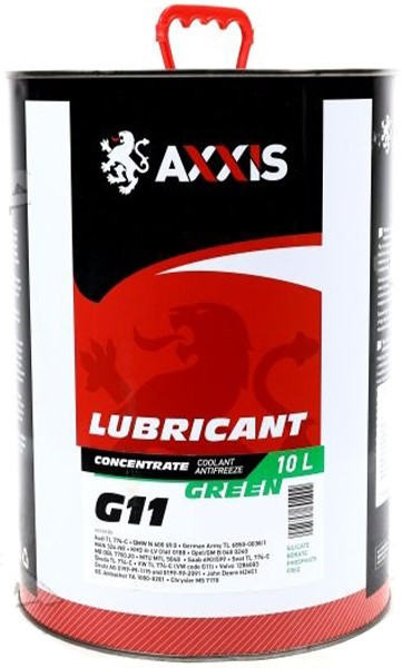 Охлаждающая жидкость Axxis Green G11 Concentrate 10 л