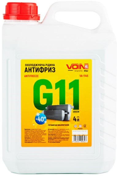 Охлаждающая жидкость Voin G11 Green -40 4L 4 л (VA-1145)