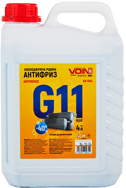 Охлаждающая жидкость Voin G11 Blue -40 4L 4 л (VA-1144)