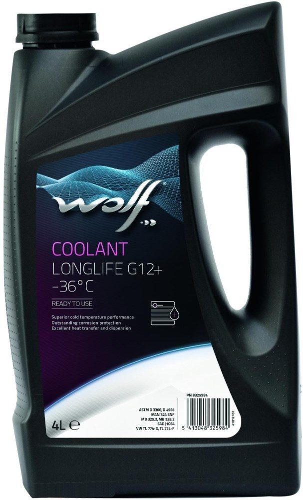 Охлаждающая жидкость WOLF Coolant Longlife G12 Plus 4 л (8325984)