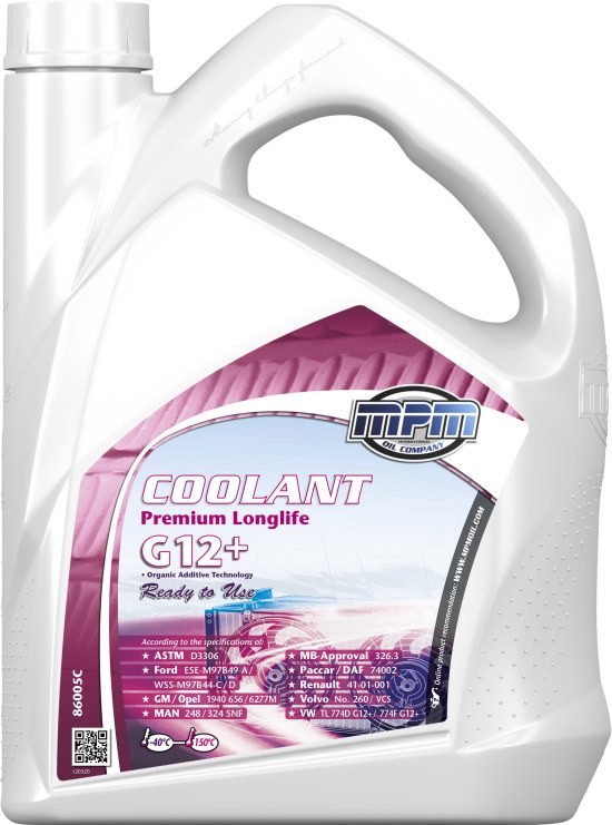Охолоджувальна рідина MPM Coolant Premium Longlife -40 G12 Ready To Use 5 л (86005C)