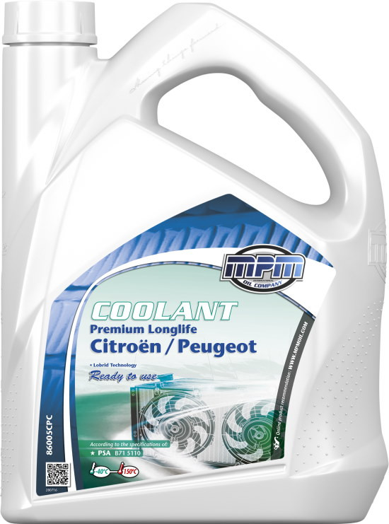 Охолоджувальна рідина MPM Coolant Premium Longlife -40 Citroen/Peugeot Ready To Use 5 л (86005CPC)