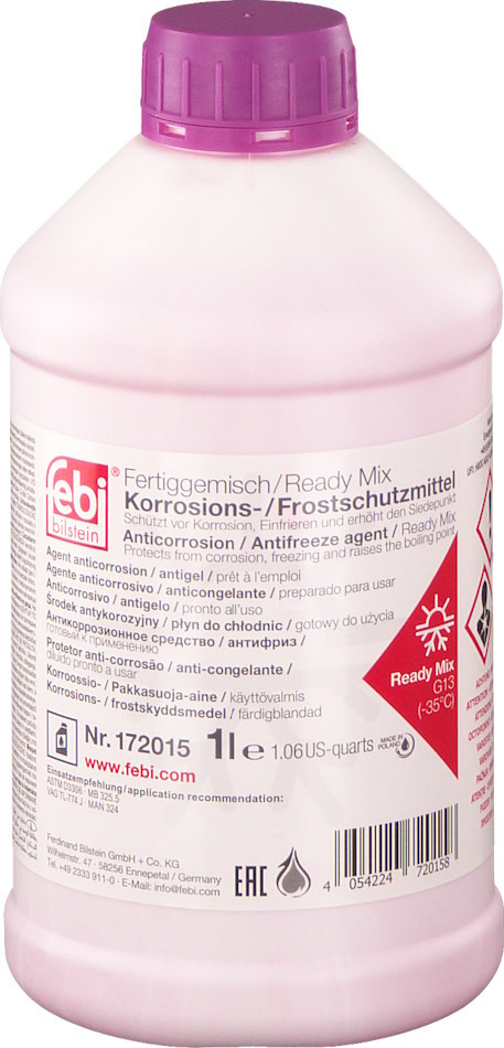 Охолоджувальна рідина Febi Coolant G13 Red Ready Mix 1 л (172015)