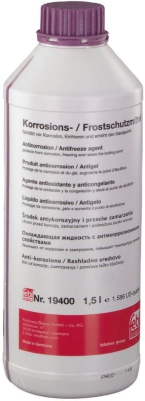 Охолоджувальна рідина Febi Coolant G12 Plus Concentrate 1.5 л (19400)