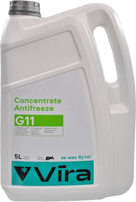 Охлаждающая жидкость VIRA Concentrate Antifreeze G11 Green 5 л (VI3002)