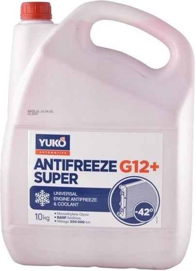 Охлаждающая жидкость YUKO Antifreeze Super G12 Red 10 л (19943)