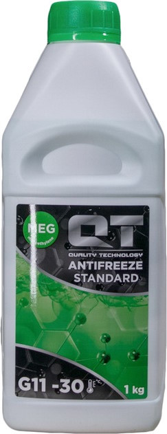 Охлаждающая жидкость QT-Oil Antifreeze Standard G11 -30 Green 1 л (QT552301)