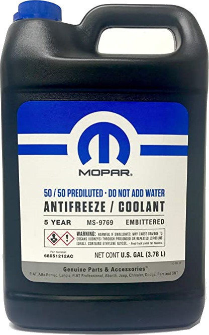 Охолоджувальна рідина Mopar Prediluted Antifreeze/Cooolant 5-Year 3.78L 3.78 л (68051212AC)