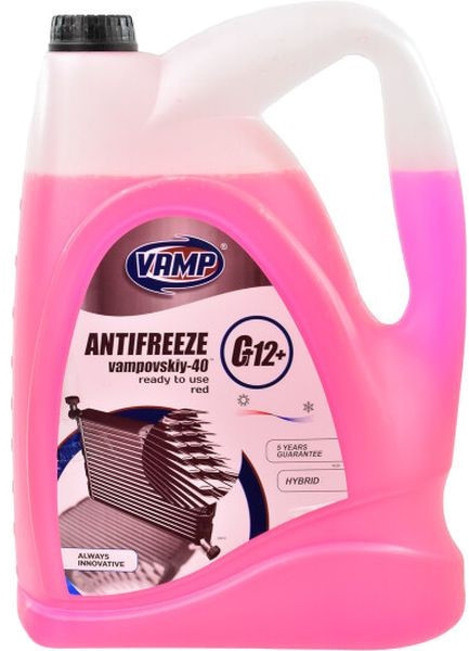 Охлаждающая жидкость VAMP Anti-Freeze G12 Vampovskiy-40 Red Ready Mix 10L 10 л
