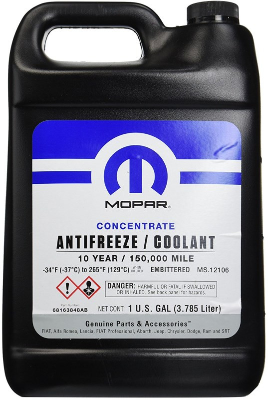 Охолоджувальна рідина Mopar Concentrate Antifreeze/Cooolant 10-Year 3.78L 3.78 л (68163848AB)