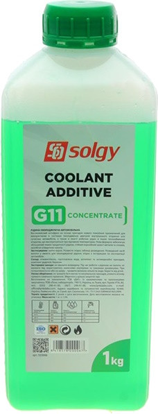 Охлаждающая жидкость Solgy Collant Additive G11 Green -80 1L 1 л (503006)