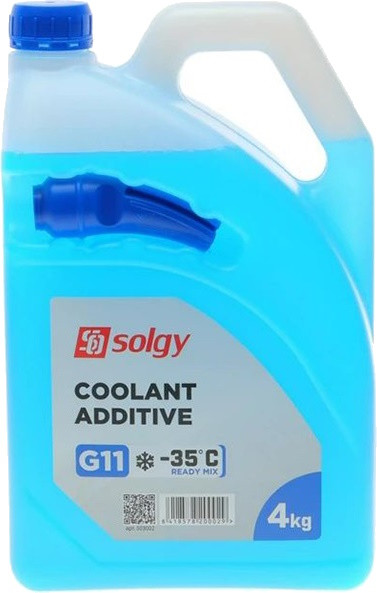 Охлаждающая жидкость Solgy Collant Additive G11 Blue -35 4L 4 л (503002)