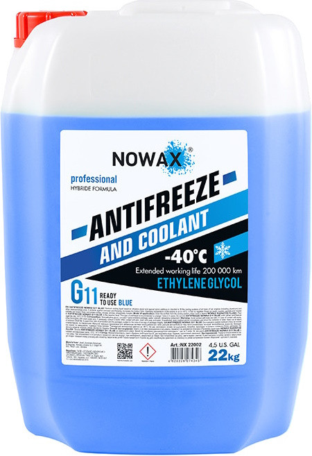 Охлаждающая жидкость Nowax Blue G11 Ready To Use 20 л (NX22002)