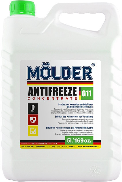 Охлаждающая жидкость Molder Antifreeze G11 Green -80 5L 5 л (KF-050-G11GRN)