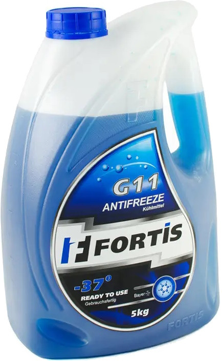 Охолоджувальна рідина Fortis AntiFreeze G11 -37 Blue 5L 5 л