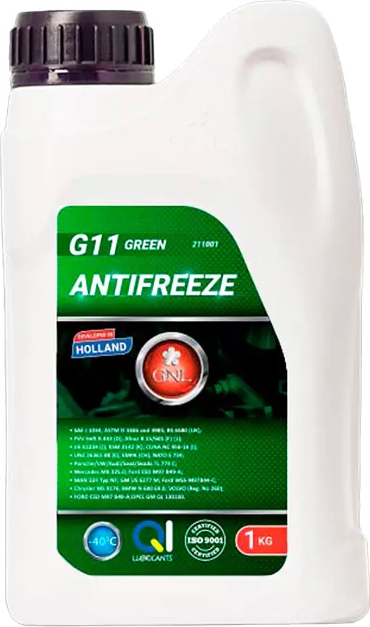 Охолоджувальна рідина GNL Antifreeze G11 -40 Green 1 л