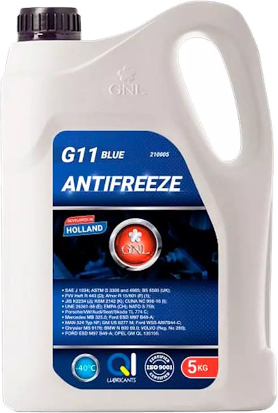 Охолоджувальна рідина GNL Antifreeze G11 -40 Blue 5 л (862158)
