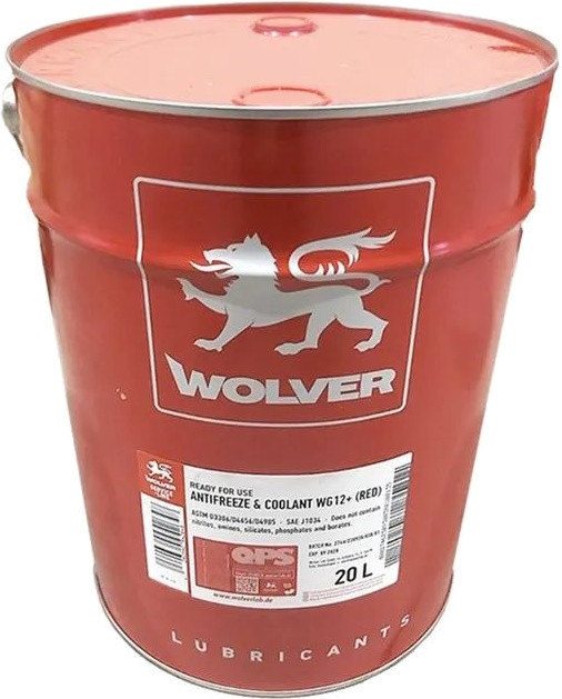 Охлаждающая жидкость Wolver Antifreeze & Coolant WG12 Ready To Use 20L 20 л (4260360942648)