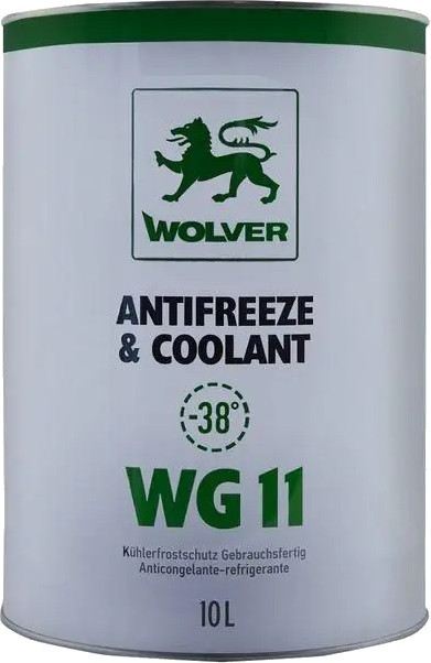 Охлаждающая жидкость Wolver Antifreeze & Coolant WG11 Green Ready To Use 10L 10 л (4260360944802)
