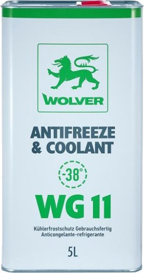 Охлаждающая жидкость Wolver Antifreeze & Coolant WG11 Green Ready To Use 5 л