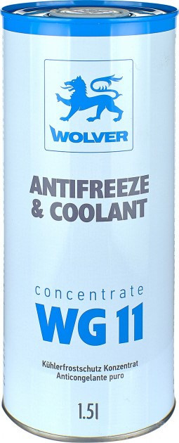 Охлаждающая жидкость Wolver Antifreeze & Coolant WG11 Blue Concentrate 1.5 л