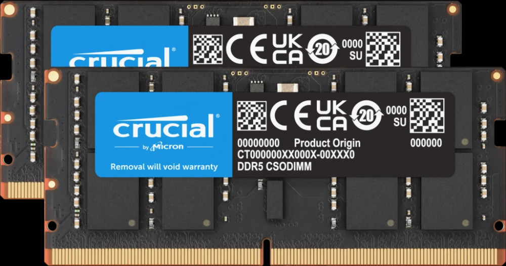 Оперативна память Crucial DDR5 CSODIMM 2x32Gb CT2K32G64C52CS5