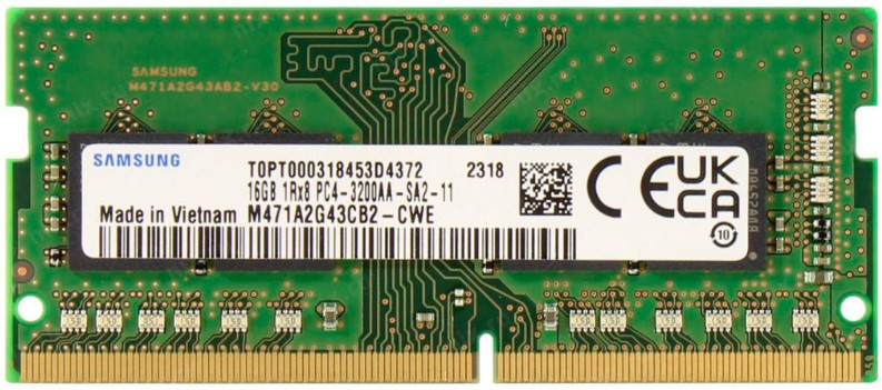 Оперативная память Samsung M471 DDR4 SO-DIMM 1x16Gb M471A2G43CB2-CWE