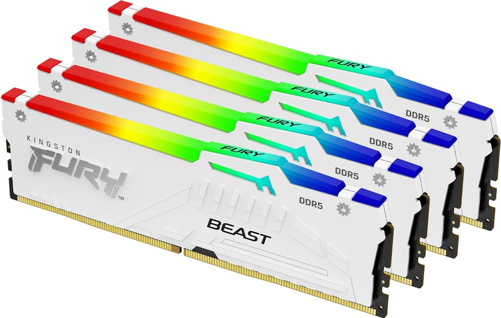 Оперативная память Kingston Fury Beast DDR5 RGB 4x32Gb KF552C40BWAK4-128