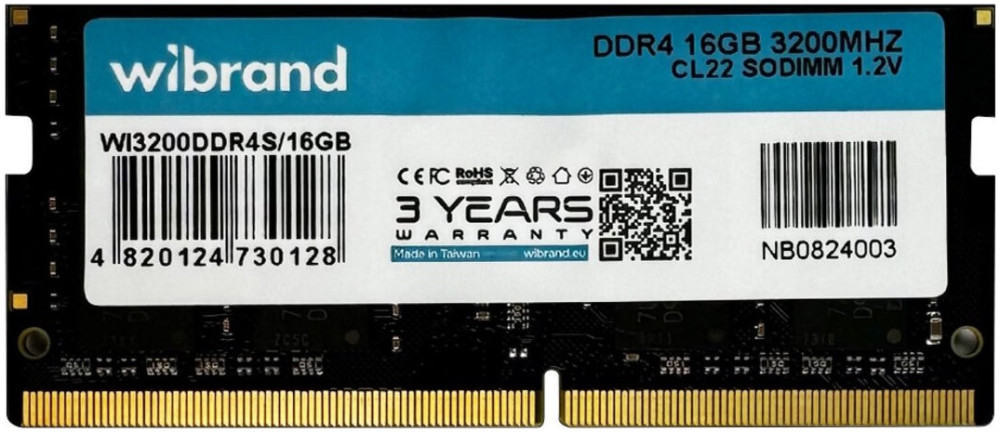 Оперативная память Wibrand SO-DIMM DDR4 1x16Gb WI3200DDR4S/16GB