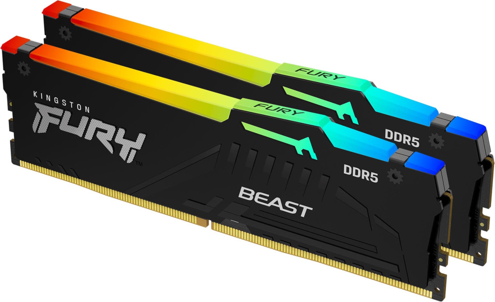 Оперативна память Kingston Fury Beast DDR5 RGB 2x64Gb KF556C36BBEAK2-128