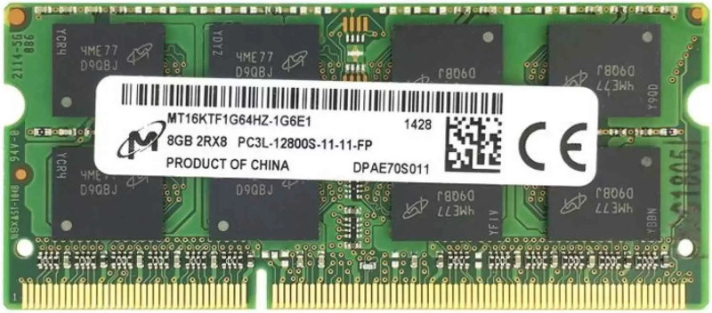 Оперативна память Micron DDR3 SO-DIMM 1x8Gb MT16KTF1G64HZ-1G6