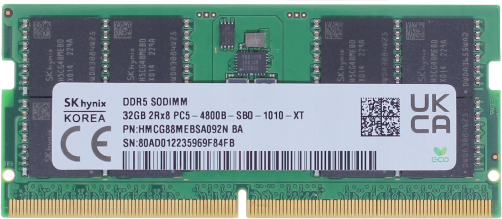 Оперативна память Hynix DDR5 SO-DIMM 1x32Gb HMCG88MEBSA092N