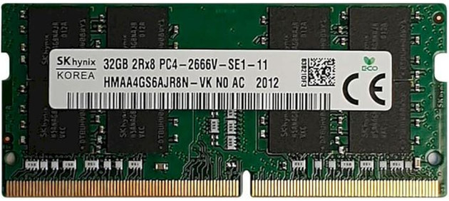Оперативна память Hynix HMA SO-DIMM DDR4 1x32Gb HMAA4GS6AJR8N-VK