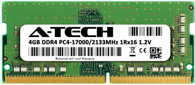 Оперативная память A-Tech DDR4 SO-DIMM 1x4Gb AT4G1D4S2133NS16N12V