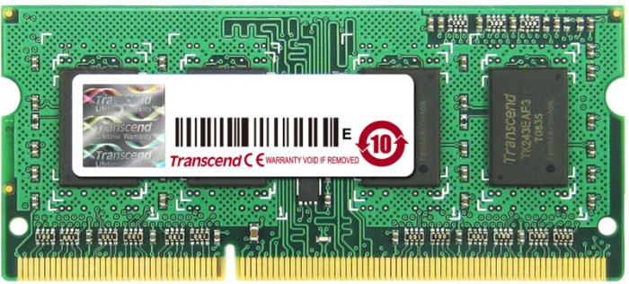 Оперативная память Transcend DDR3 SO-DIMM 1x4Gb TS4GAP1066S
