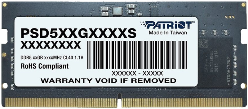 Оперативна память Patriot Memory Signature SO-DIMM DDR5 1x8Gb PSD58G560041S
