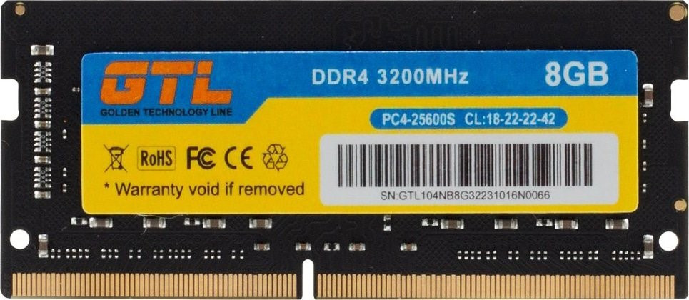 Оперативная память GTL DDR4 SO-DIMM 1x8Gb GTLSD8D432BK