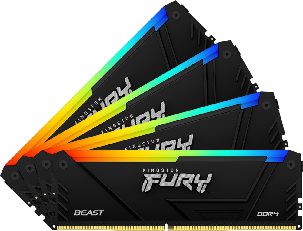 Оперативная память Kingston Fury Beast DDR4 RGB 4x16Gb KF436C18BB2AK4/64
