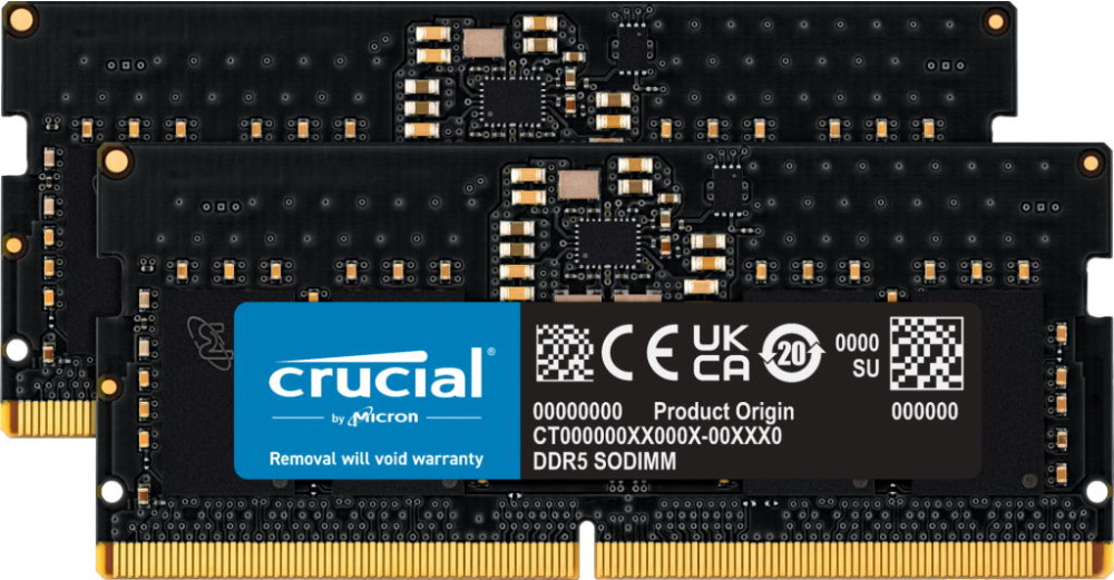 Оперативна память Crucial DDR5 SO-DIMM 2x8Gb CT2K8G48C40S5